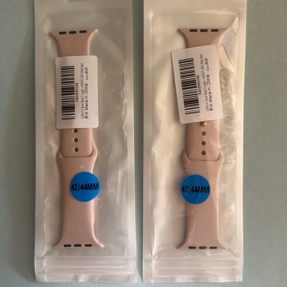 Set of two Sport Band Compatible with Apple Watch Band 42mm 44mm, Soft Silicone